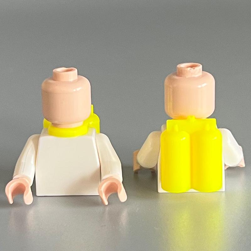 

Маленький строительный блок из частиц, головоломка для самостоятельной сборки, кукла, аксессуары, двухцилиндровый кислородный баллон, игрушка 0,1 кг