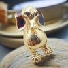 Lightweight Rhinestoned Dog Corsage Pin Alloy Design Brooch Versatile Decoration For Bags Hats And Clothing
