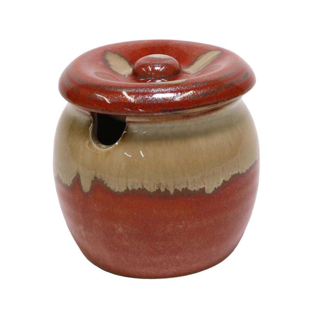 Set of 5 Mini Red and White Condiment Containers diameter x 110cc capacity up to the Made in [7cm 6.5cm height, cut, Japan]
