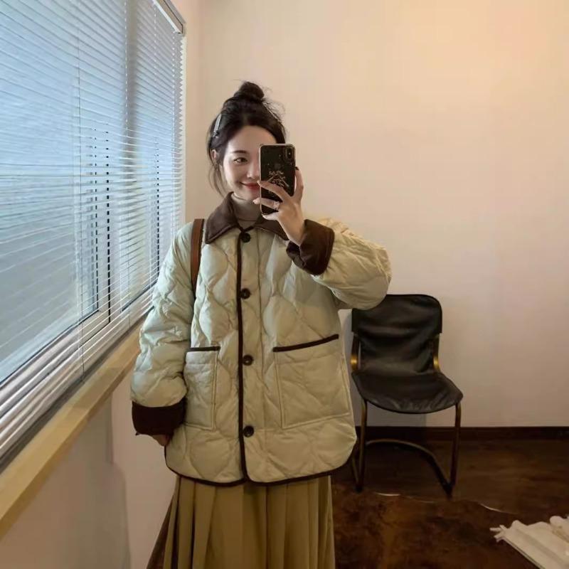Women S Korean Style Short Winter Cotton Jacket Slim Fit