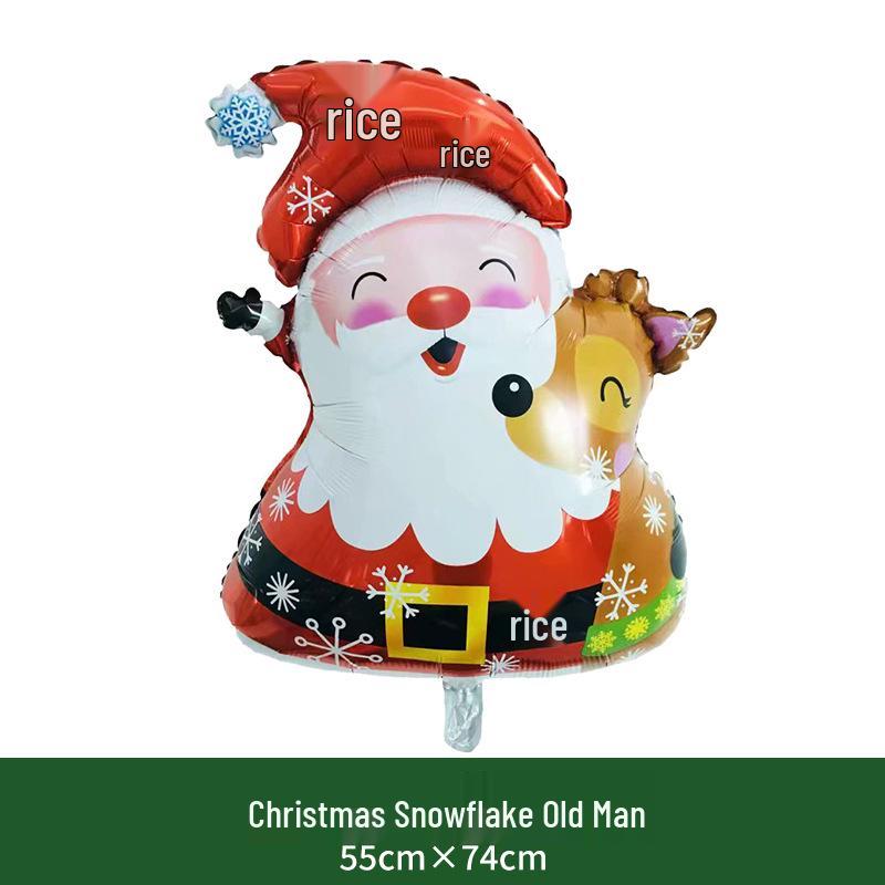 Celebrate Christmas with 18/32-Inch Aluminum Foil Balloons - Festive Santa and Snowman Decorations