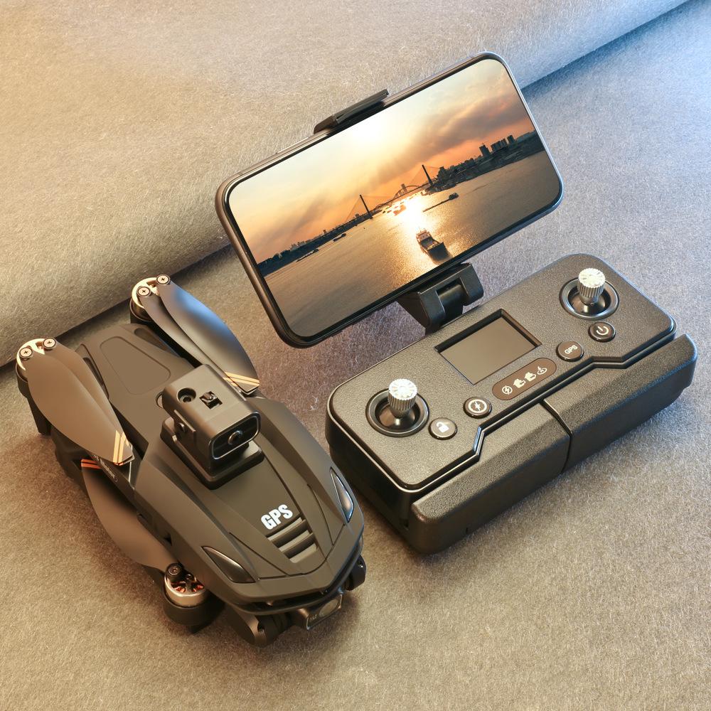 V168 Long-Endurance 8K HD Drone with GPS, One-Key Return, Brushless Motors, Four-Axis Remote Control UAV.