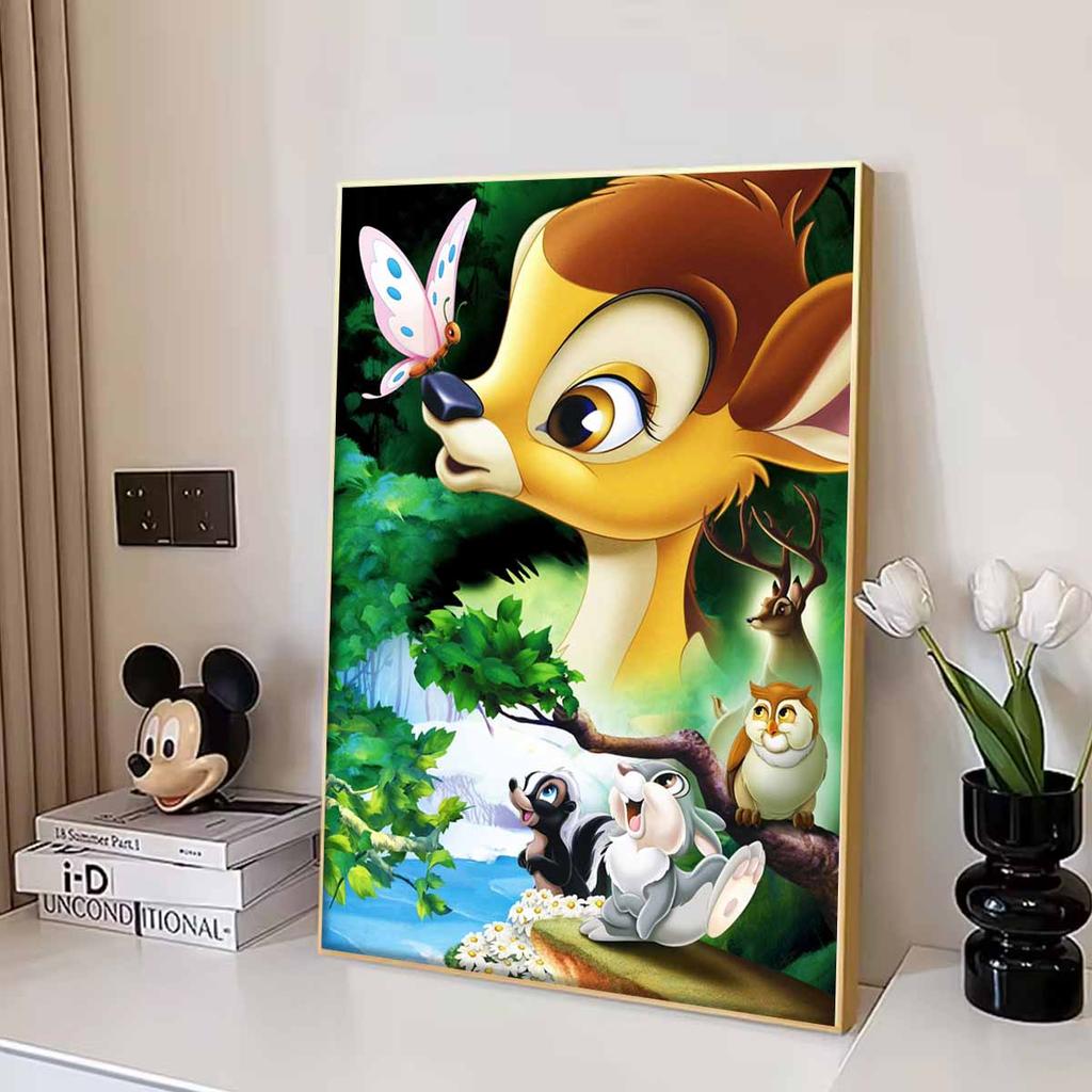 Full Round Diamond Painting The Deer and Its Friends Art Rhinestone Picture Mosaic DIY 5D Cross Stitch Embroidery Home Decoration