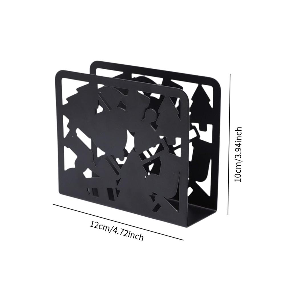 Stainless Steel Christmas Napkin Holder Stand Tissue Dispenser for Home Kitchen Tabletop Decoration Desktop Organizer