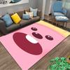 Pink Cartoon Face Carpet, Cute Animal Expression, Bedroom Decor Suitable for Use As an Anti-slip for Living Room Bedroom Sofas