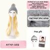 Women's Winter Wig Hat Knitted Hat Long Wave Straight Hair Synthetic Hat Wig