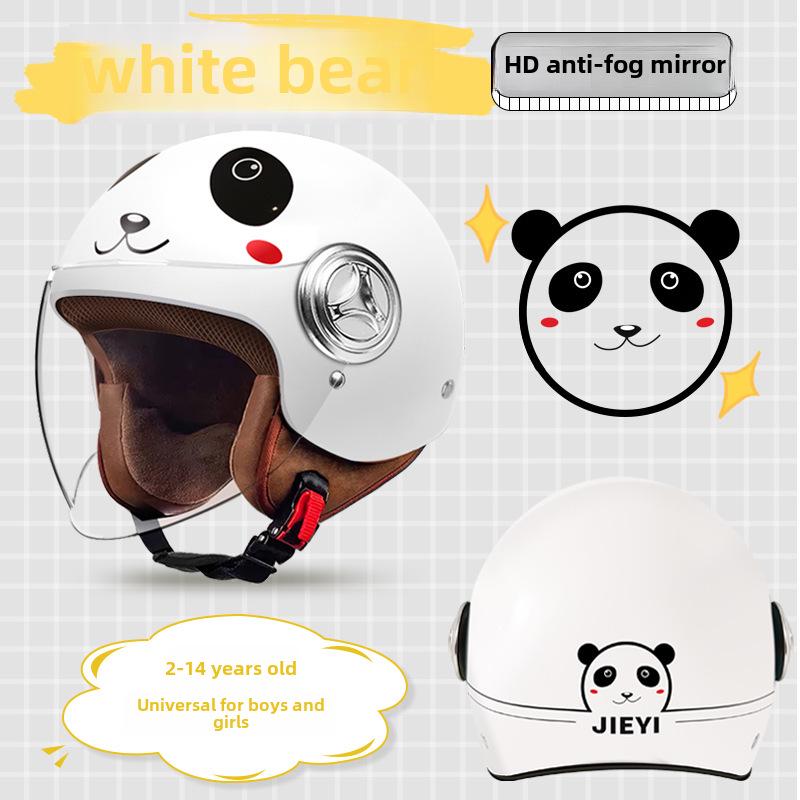 "3C Certified Kids' Winter Motorcycle Safety Helmet - Electric, Warm, Half-Helmet for Boys & Girls"