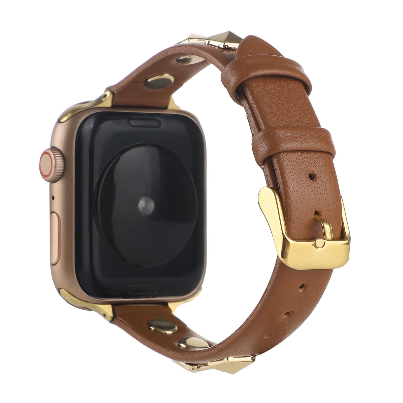 

Watch Strap for Apple Watch Series 10 42mm/9 8 7 41mm/SE (2023) SE (2022) SE 6 5 4 40mm/3 2 1 38mm Genuine Leather Watch Strap Replacement Brown