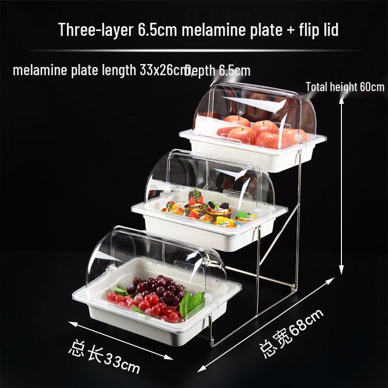 

Multi-Tier Buffet Food Display Stand with Lid