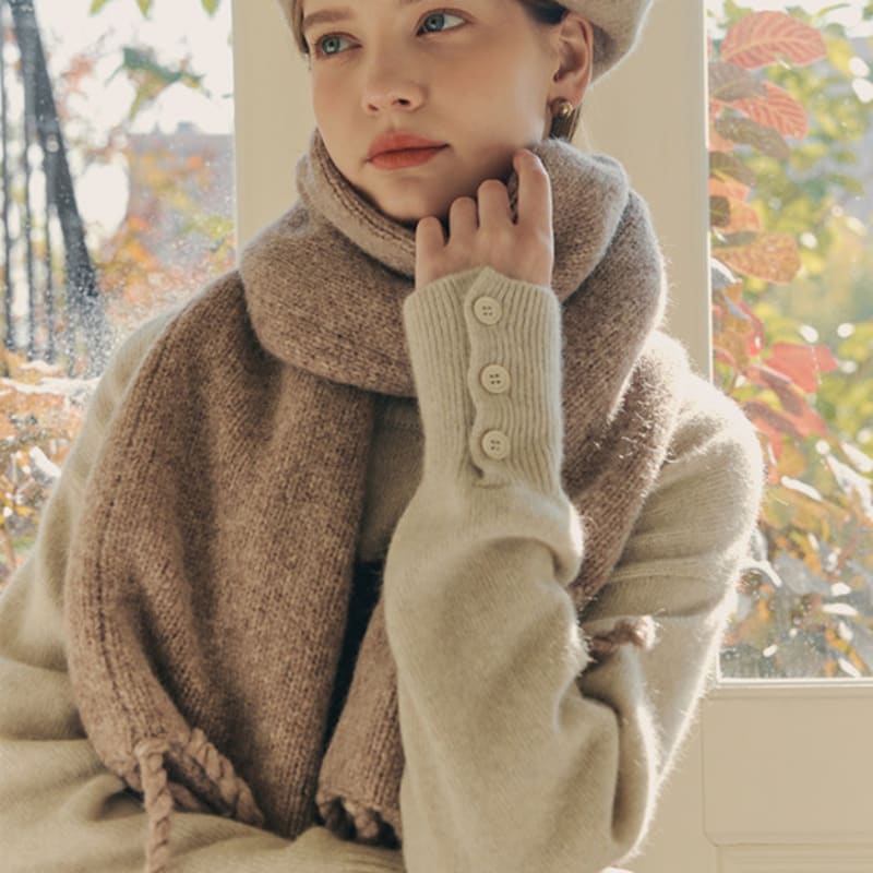 ZEROSTREET [2 Colors] Alpaca Wool Muffler