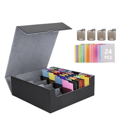Deck Case Trading Card Case Card Storage Box Card Case Trading Card Storage Divider Board with Card Stopper with Pokeka MTG Various Card Gray 4