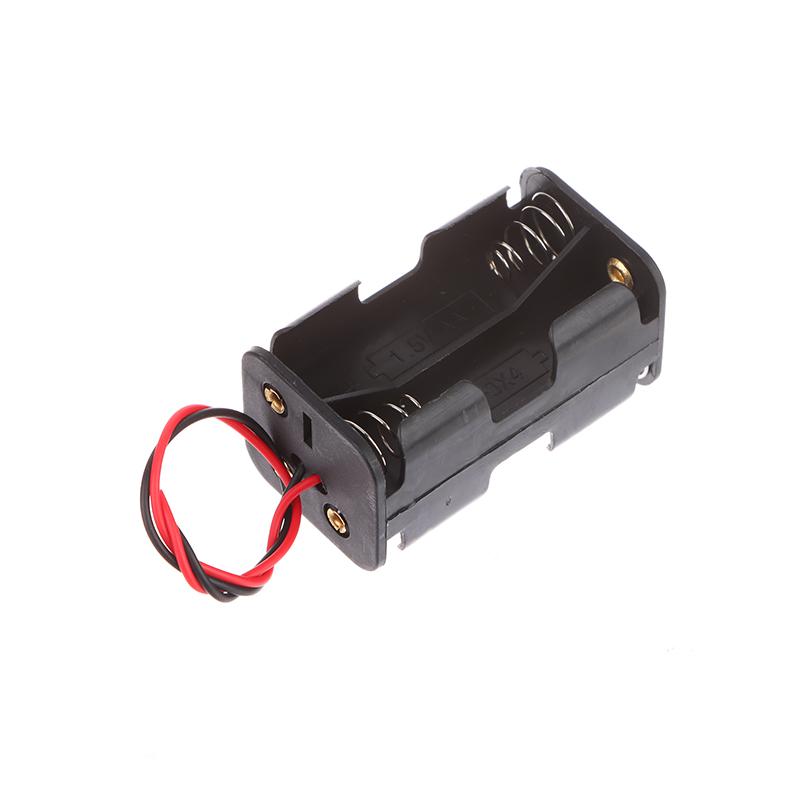 High Quality Aa Battery Holder 6V For 4 X Aa Batteries Black Aa Battery Case