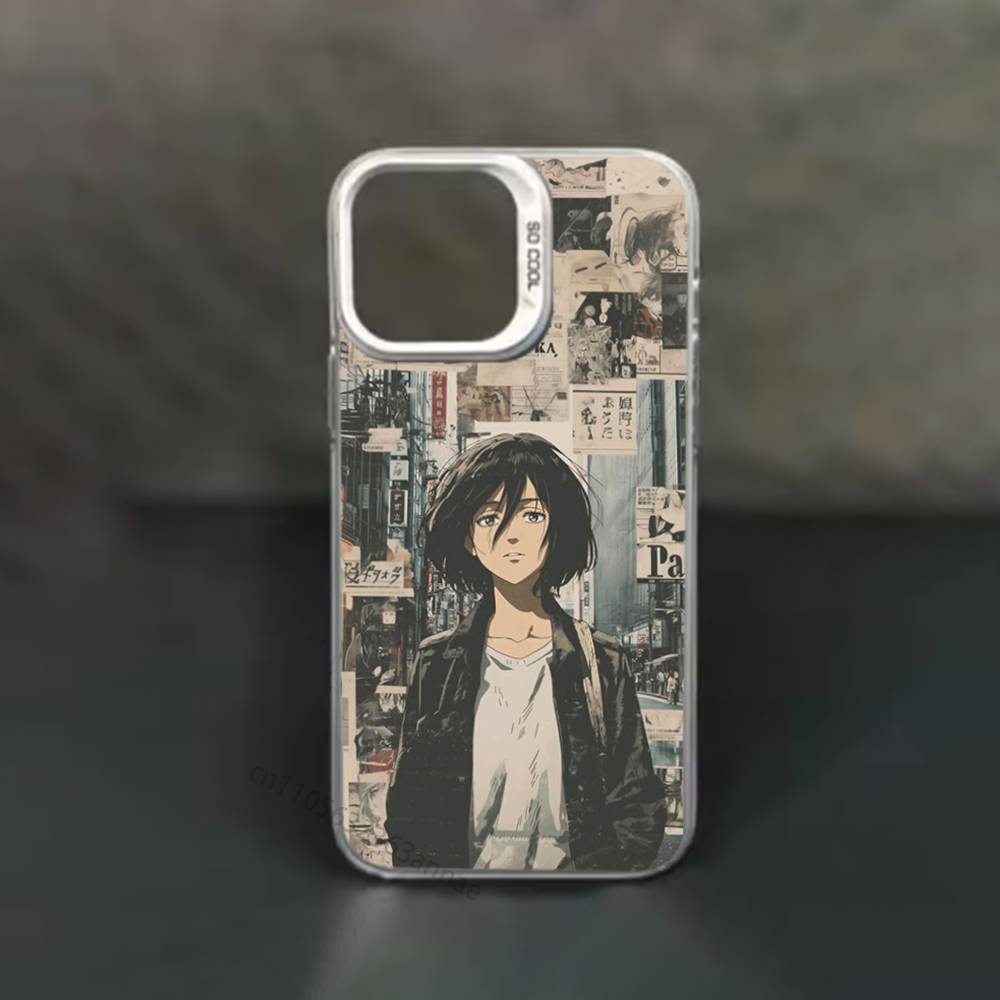 Attack On T-Titan Mikasa Phone Case for iPhone 15 16 Pro Max Air SE 11 13 Pro 14 Plus 12 11Pro 15Pro Max 16e Cover