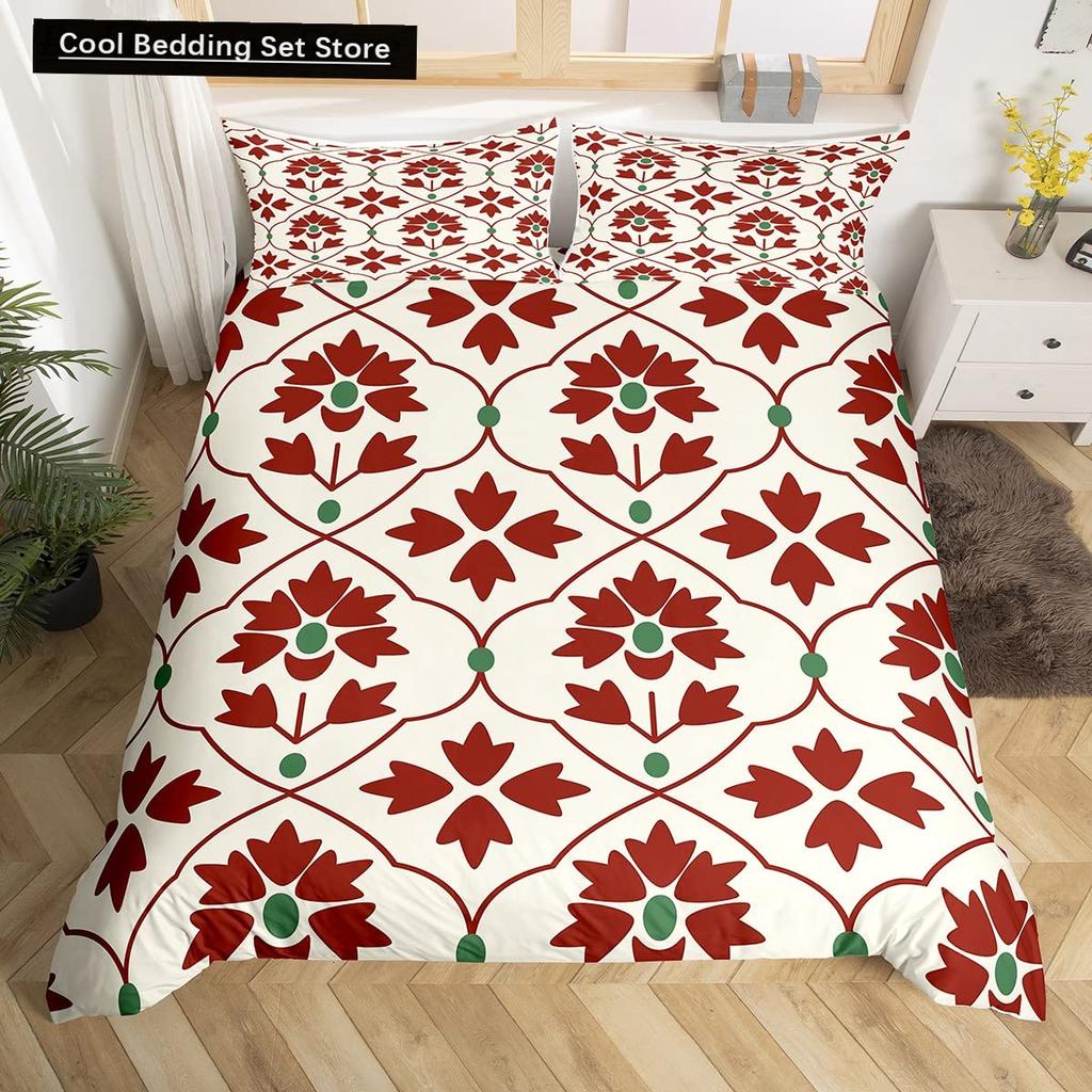 Tribal Ethnic Elephant Duvet Cover Exotic Style Bedding Set Boho Mandala Flower Paisley Quilt Cover Polyester Comforter Cover