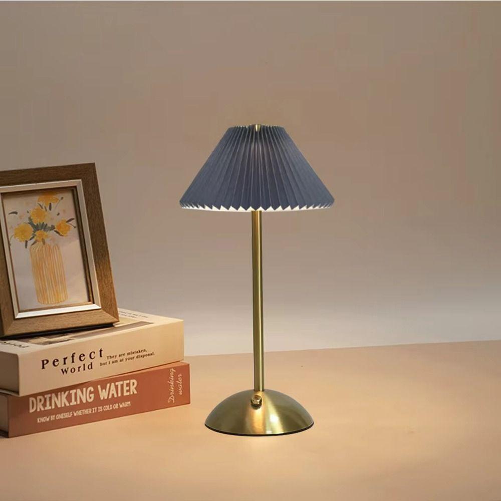 Metal Base Touch Bedside Lamp Touch Dimming LED Night Light Bedside Ambient Light Hotel Bar