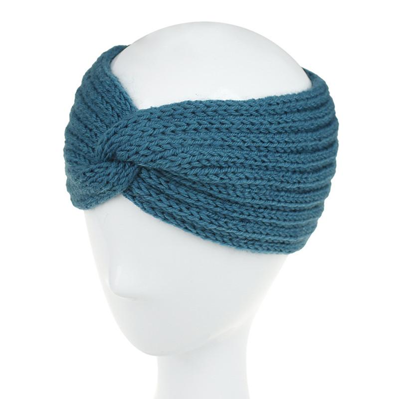 Winter Wool Knitted Headband for Women Crochet Ear Warmer Wide Headbands Turban Head Wrap Fashion Hair Accessories Bandana Bandge