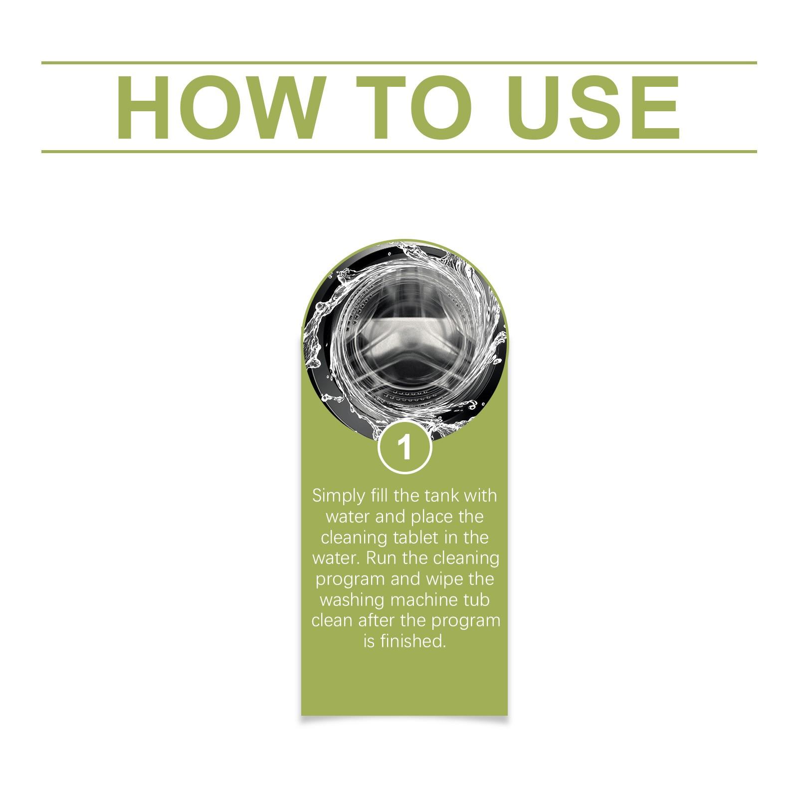 Средство для чистки бака стиральной машины Шипучие таблетки Полностью автоматические — фото 7