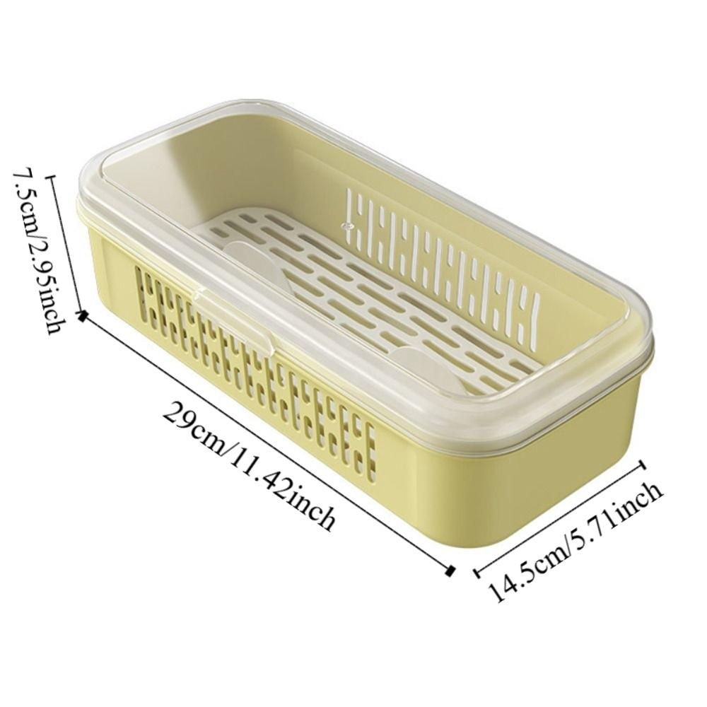 Rectangular Shape Chopstick Drying Box Single Layer Tableware Storage Case Kitchen Use