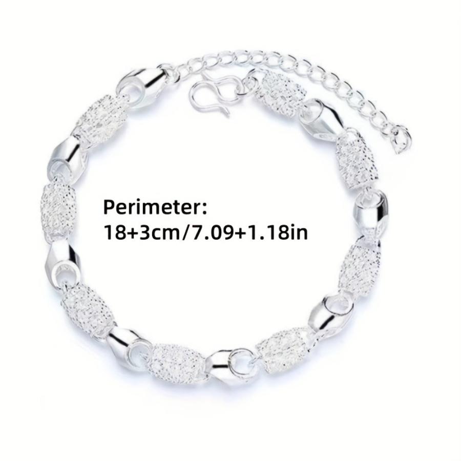 Luxury Oval Carved Hollow Bead Bracelet - Simple and Elegant Jewelry for Women - Ideal for Daily Wear and Gift Occasions - Suitable for All Seasons