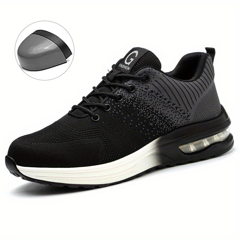 Steel Toe Shoes for Men Women Lightweight Comfortable Work Shoes Indestructible Slip Resistant Safety Shoes Air Cushion Sneaker