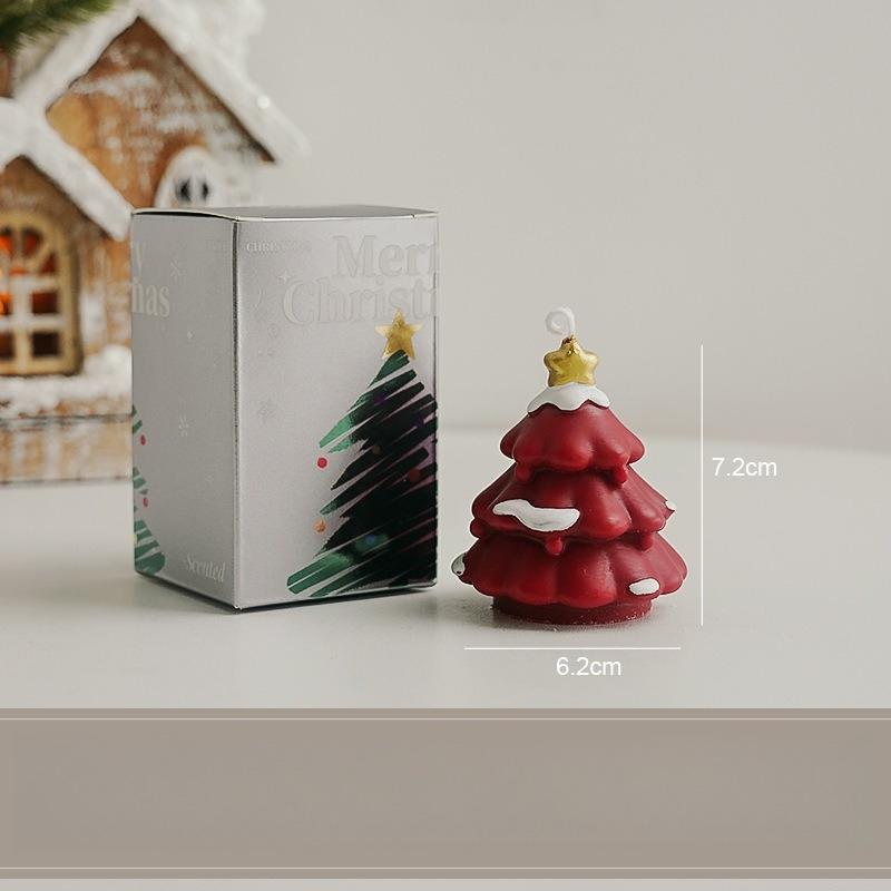Y Christmas Tree Scented Candle Atmosphere Souvenir Handmade Home Fragrance Candle Simulation Cartoon Candles Christmas Gift