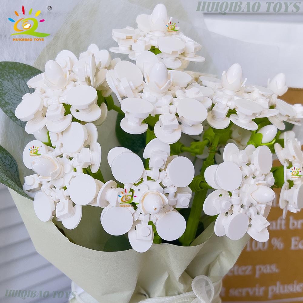 Non-Toxic Moc Bridal Bouquet Building Blocks Set Artificial Flowers For Home Decor New Year Festival Gift Bricks Kits Toys Adult