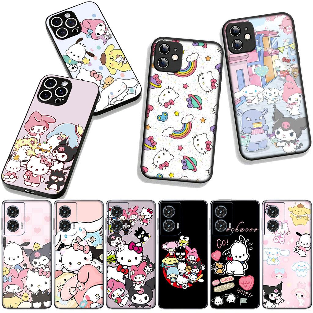 for Motorola Moto G04 G13 G14 G22 G23 G20 G32 G34 G35 G64 G82 G84 G53 G60 G72 E14 E15 E13 Case Hello Kitty Kuromi Cinnamoroll