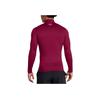 Under Armour Coldgear Half High Neck Slim Fit Quick Dry Solid Color Long Sleeve T-Shirt Men Tops Red 1386942-625