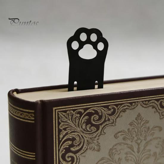 Non-scratch Book Marker Cat Paw Bookmark, 3D Printed One-Piece Mold, Elastic Stable Smooth Edge Bookmark Hold Hollow Clip for Reading Accessory