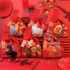 Red Auspicious Year of the Horse Knitted Wristlet Handbag - Joyful Souvenir for Weddings & Housewarming