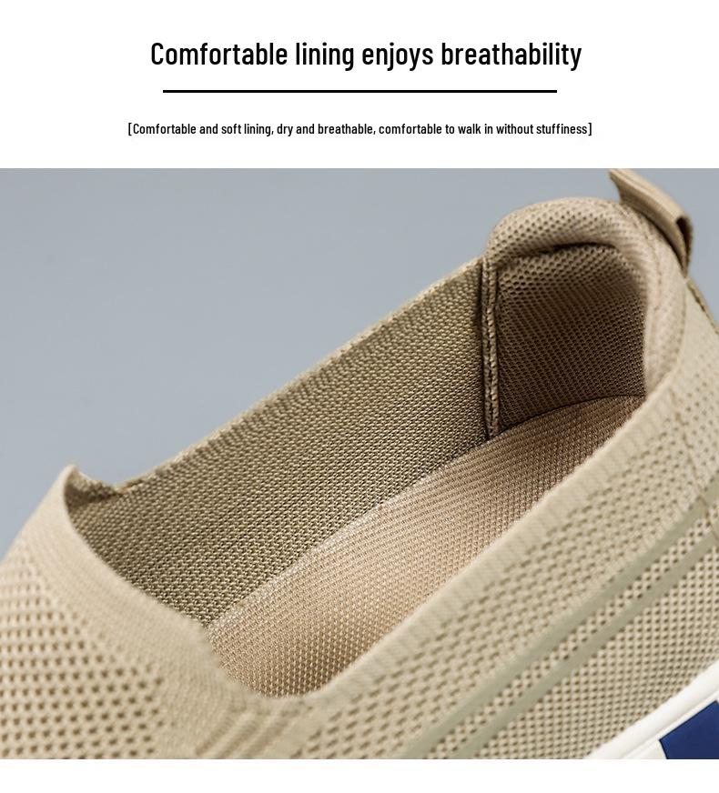 Men's Summer Fly-knit Breathable Slip-on Dad Shoes - Korean Style Casual & Comfortable