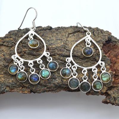 Handmade Earring Silver Jewelry Drop & Dangle Earring Labradorite Earring 925 Sterling Silver Jewelry For Christmas Gift