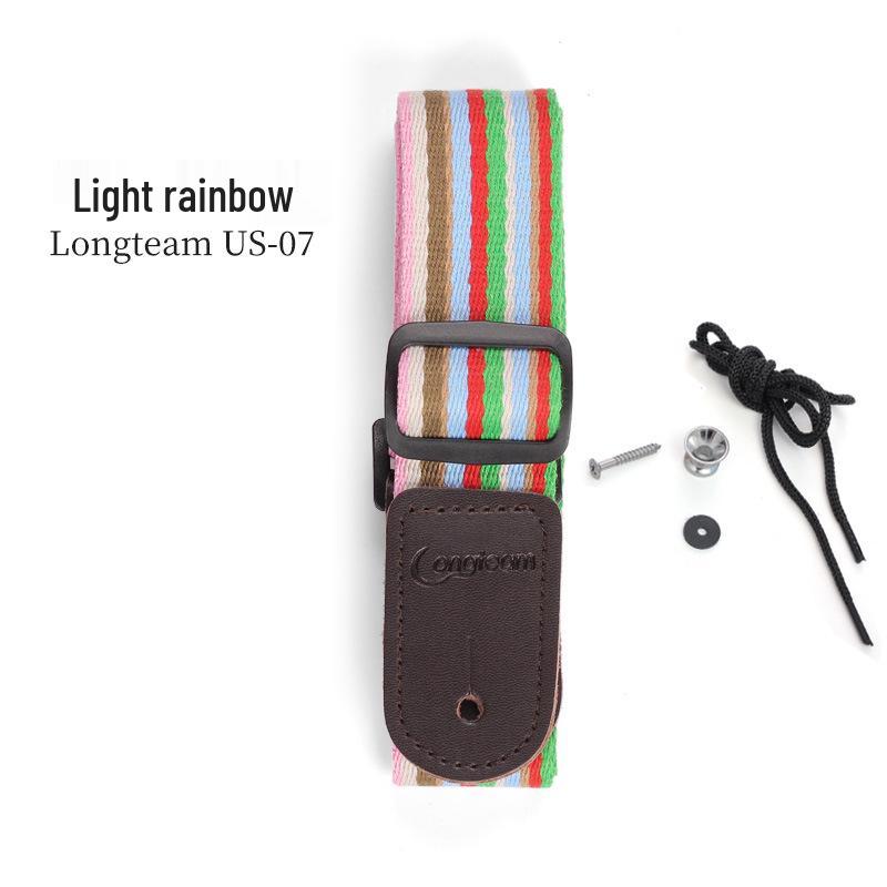 

Радужный хлопковый ремень для укулеле через плечо с концевой кнопкой