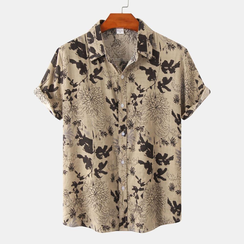 Summer Hawaiian Short Sleeve Printed Vintage Shirt Men's Loose And Breathable Oversized Clothing Luxury Y2k Normal Shirt