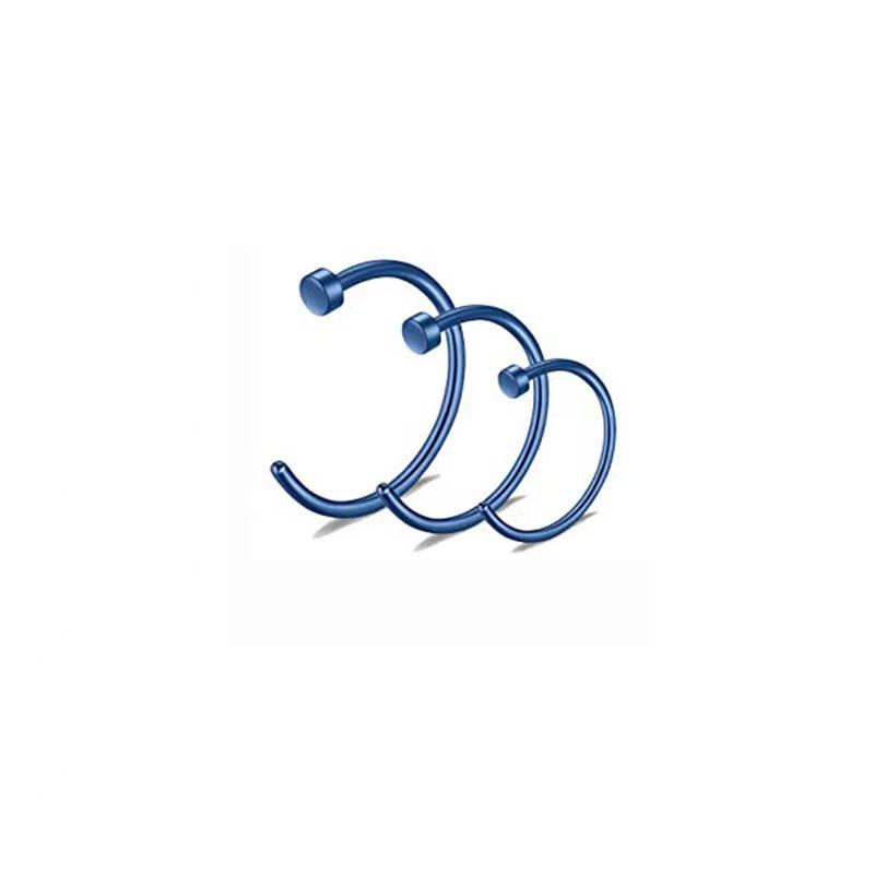 Stainless Steel Electroplated C-Shaped Nose Stud Piercing Jewelry, European and American Fashion Style.