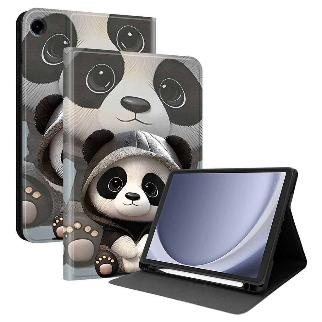 PU Leather Case For Samsung Galaxy Tab A11 / Tab A9 Pattern Print Tablet Cover Stand with Pen Slot (Stylus Not Included)