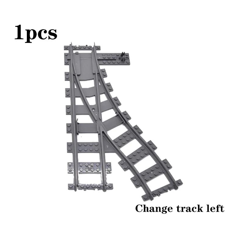 City Train Parts Tracks Train Station Bricks Railway Buffer Stop Model Rails Straight Curved Railways Building Blocks MOC Toys