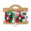 5pcs/set Christmas Series Colorful Beaded Bracelet For Women Santa Claus Snowman Xmas Tree Elastic Beads Bangles New Year Gift
