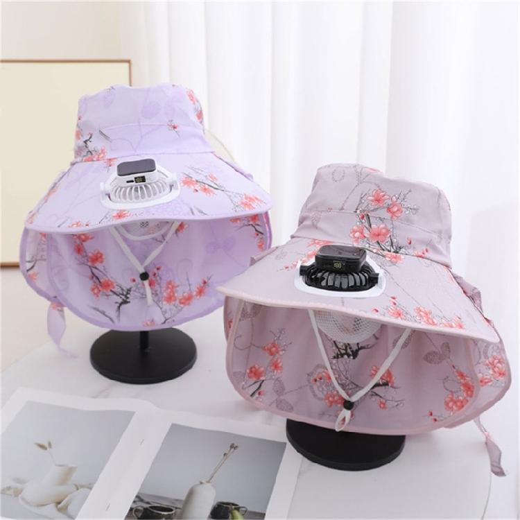 Solar Charged Fan Hat with NeckCovers Comfortable Cooling Fan Fisherman Hat For Outdoor Activity Hiking Camping Gear