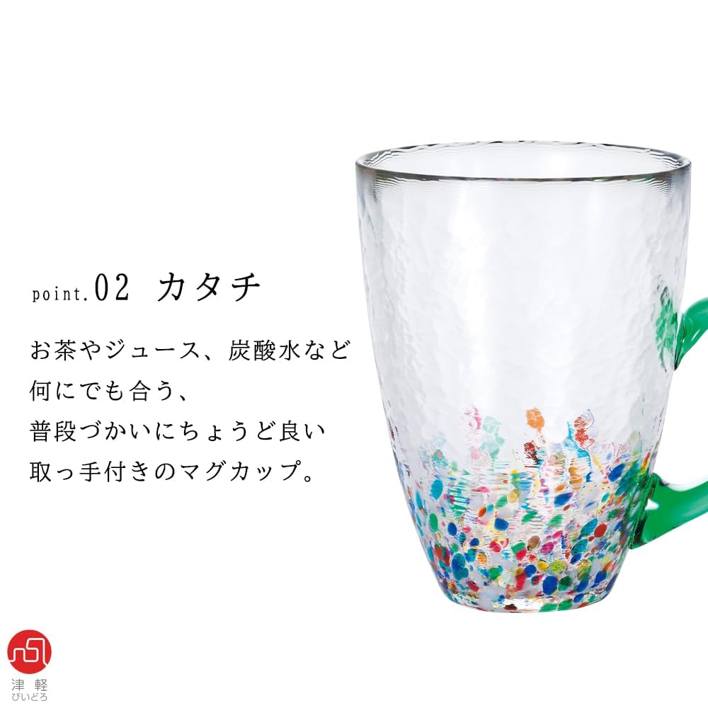Aderia Glass Nebuta Midori Made in Gift Stylish and cute gift for Perfect for visiting or any (ADERIA) [Tsugaru Mug, Mug, Design, 320ml, Japan, Boxed,