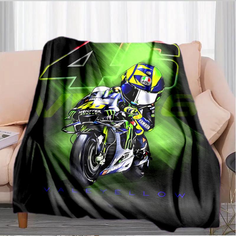 Rider Speeding Through Neon Light Blanket Suitable for Sofas, Beds, Offices, And Camping - Perfect Gift for Halloween Christmas
