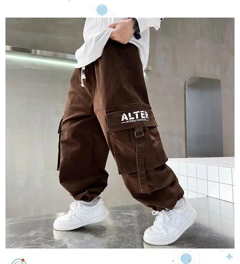 Boys' Spring/Autumn 2023 Korean-Style Overalls - Casual Kids' Trendy Trousers