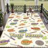 Custom Text Teenage Mutant Ninja Turtles Pattern Floor Rug Soft Indoor Carpet Mat Living Room Bedroom