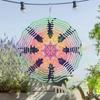 10 Inch Rotating Metal Wind Chime with 360 Degree Hook Vibrant Starburst Design for Outdoor Garden Balcony Lawn Decor All Seaso