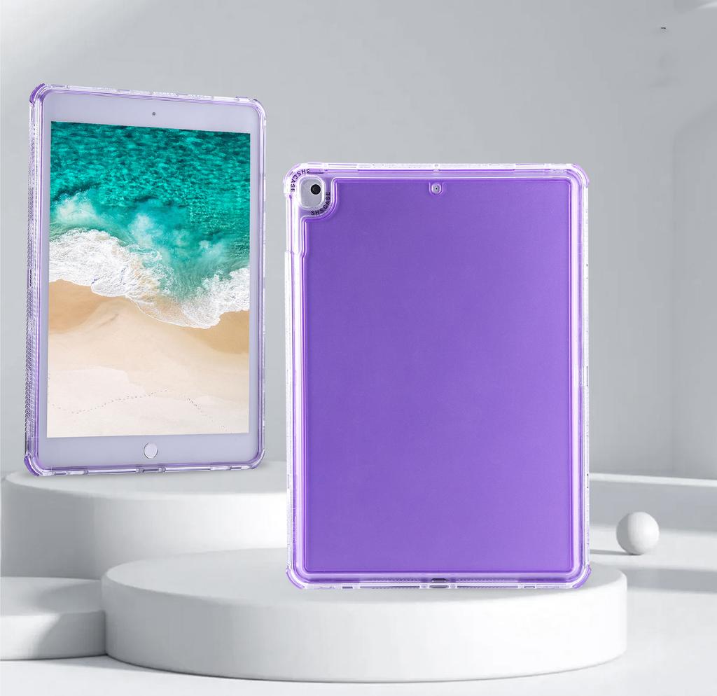 Clear Case for iPad 10.2 (2021)/(2020)/(2019)/Air 10.5 inch (2019) 3 in 1 PC + TPU Shockproof Tablet Cover