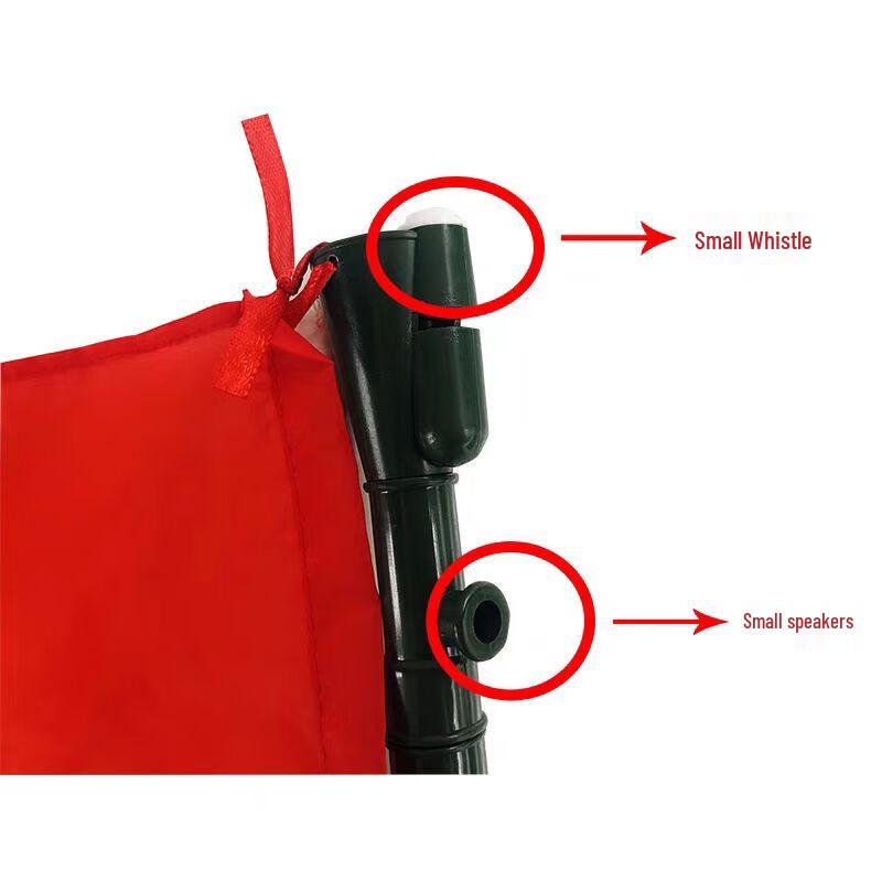 Bingyao Multifunctional Two-Color Signal Hand Flag with Whistle