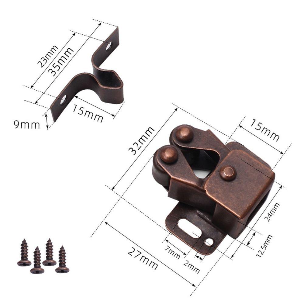Antique Copper Color Magnet Cabinet Catches Magnetic Catch Free Screws Door Stop Roller Mechanism Buffer System