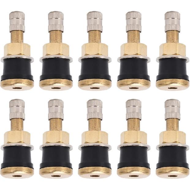 Acouto Ventilschaft, Messing-Ventilschaft, 10 Stück Messing-Ventilschaft TR501 Hochfester Tubeless-LKW-Ventilschaft für 0,625 Zoll Ventillöcher