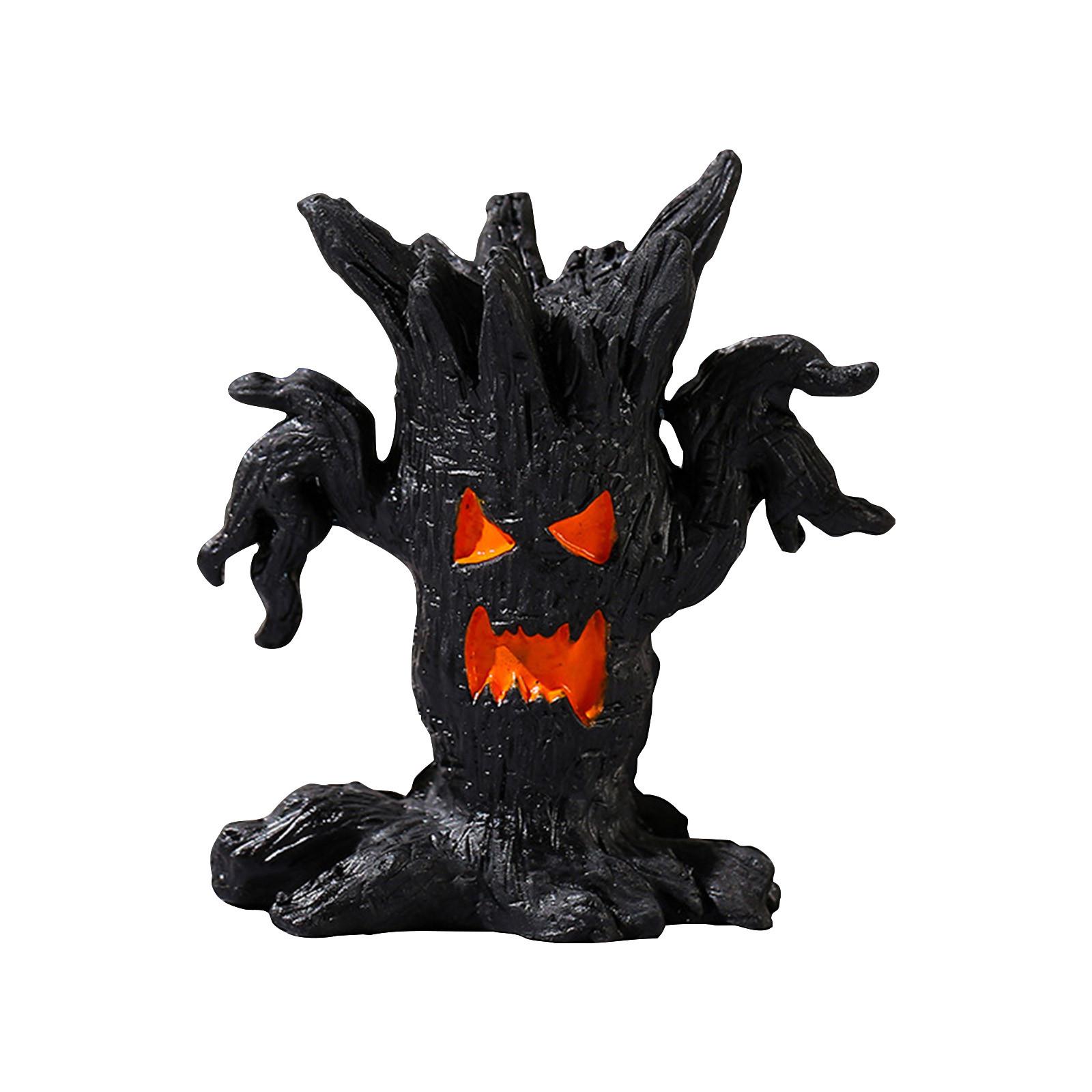 

Украшения для дома с привидениями на Хэллоуин, Милые полимерные фигурки на Хэллоуин, Жуткое настольное поделочное дерево-украшение для вечеринки, дома, сада One Size