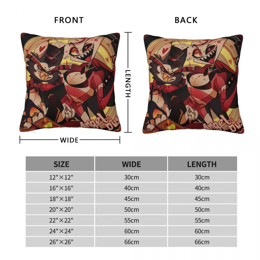 ANGEL DUST HUSK Hazbins Hotels Pillowcase Printing Polyester Cushion Cover Decor Pillow Case Cover Home Square 18''